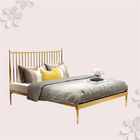 OEM Modern Iron Double Bed Frame , Metal Bedstead Double Easy Clean